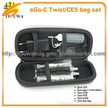 factory price 3.2v--4.2v e-cig ego twist voltage battery ego bag kits